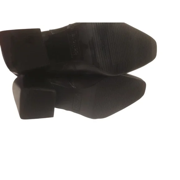 NEW SIZE 6.5 NO BOX Blondo Silvanna Tall Boots Black Leather Block Heel Stretch - Picture 3 of 8